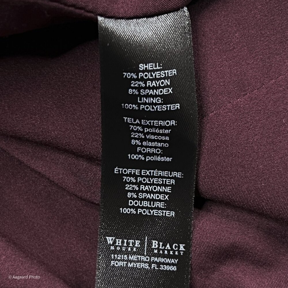 WHBM Stitched Shoulder Open Front Semi-Cropped Moto Blazer Skirt Set Size 10 - Picture 15 of 16